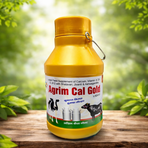 5l Agrim Cal Gold Liquid for Cattle - Advanced Calcium Supplement for Strong Bones & Milk Production