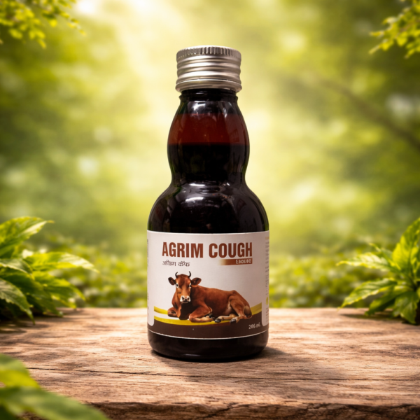 200ml Agrim Cough Liquid for Cattle - Herbal Relief for Cough, Cold & Respiratory Issues