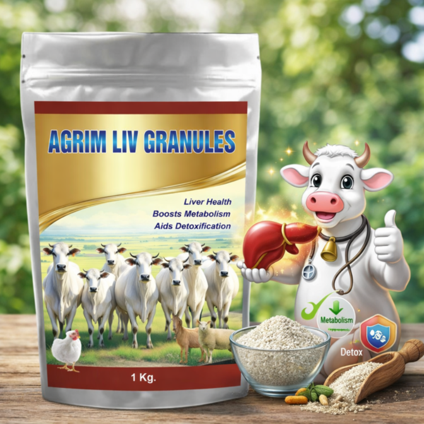 Agrim Liv Granules for Cattle - Herbal Liver Tonic for Detox, Digestion & Milk Production